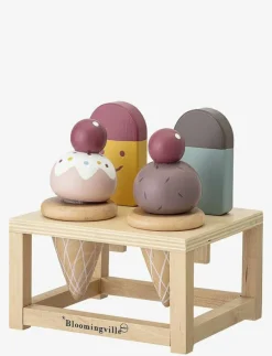 Hasham Play Set, Food, Red, Plywood Set of 5 - Leksaksmat & Leksakstårtor