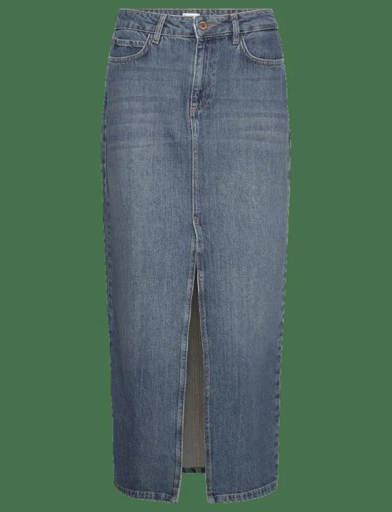 Hattie Rigid Denim Skirt - Midi kjolar