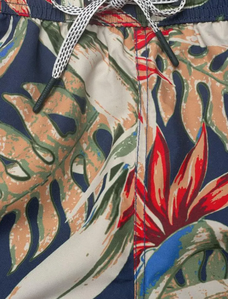 HAWAIIAN PRINT 16 SWIM SHORT - Badbyxor