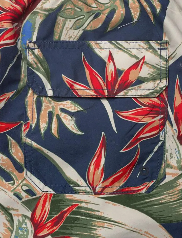 HAWAIIAN PRINT 16 SWIM SHORT - Badbyxor
