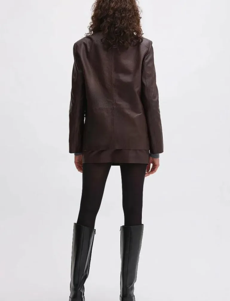 HEAVY LEATHER BLAZER - Skinnjackor