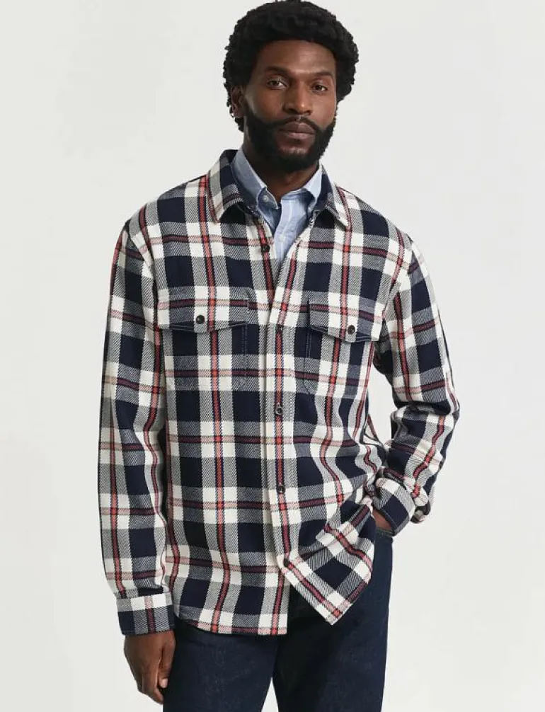 HEAVY TWILL CHECK OVERSHIRT - Rutiga skjortor