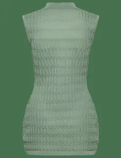 Hele Long Structure Knitted Vest - Stickade västar