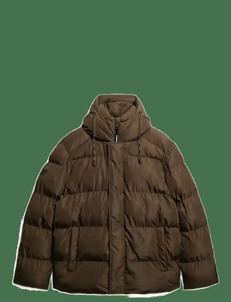 HOODED 5 BAFFLE SPORTS PUFFER - Fodrade jackor