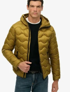HOODED QUILTED WAVE PADDED JKT - Dunjackor