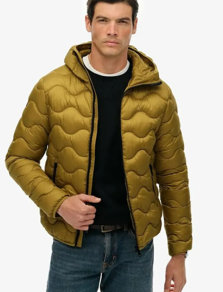 HOODED QUILTED WAVE PADDED JKT - Dunjackor