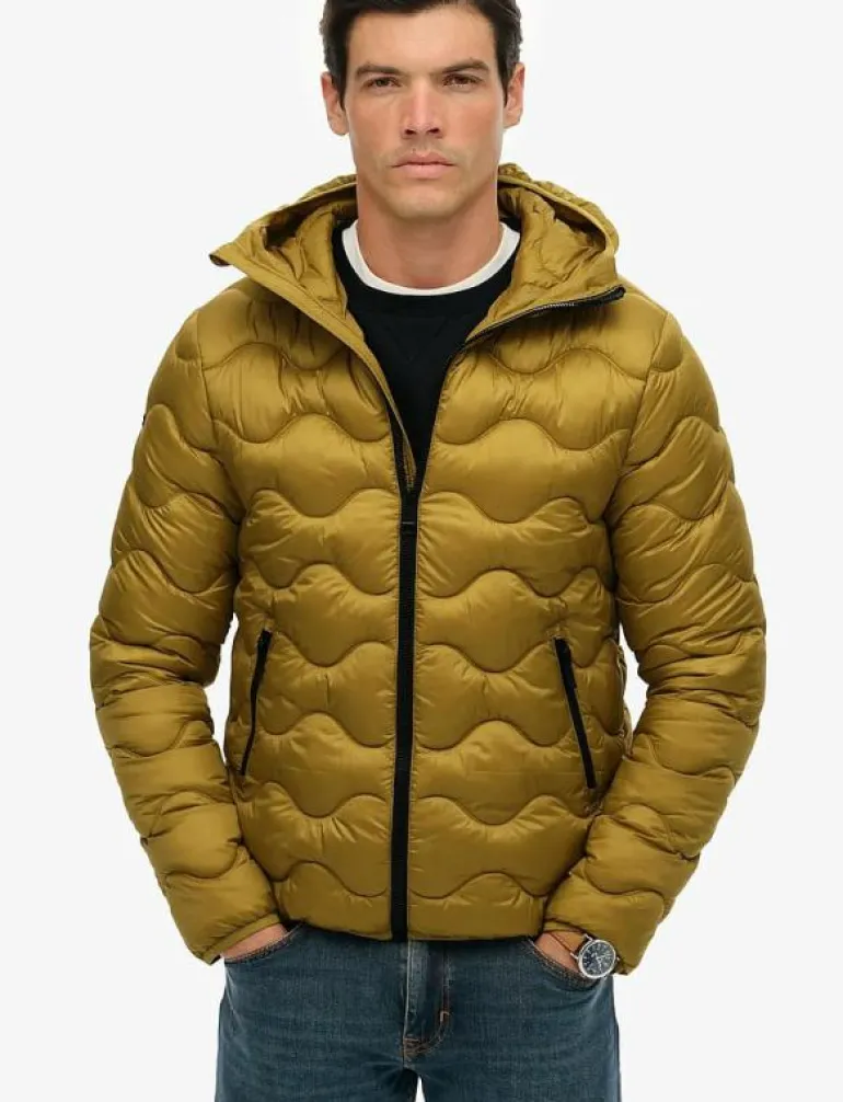 HOODED QUILTED WAVE PADDED JKT - Dunjackor