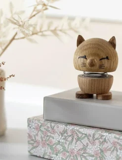 Hoptimist Cat - Träfigurer