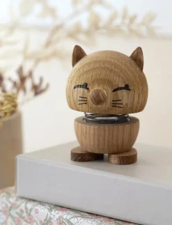 Hoptimist Cat - Träfigurer