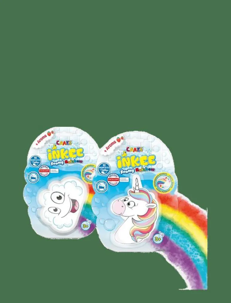 INKEE FOAMY RAINBOW BATH BOMB DISPLAY - Badleksaker
