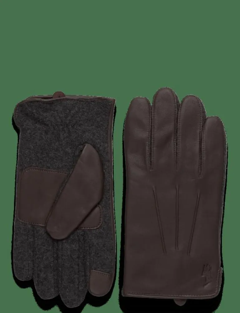 Insulated Sheepskin-Paneled Touch Gloves - Fingervantar