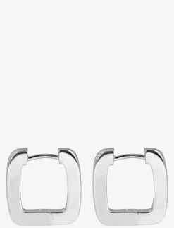 IX Bold Square Hoops Silver - Hoops