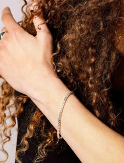 IX Curb Bracelet Silver - Kedjearmband