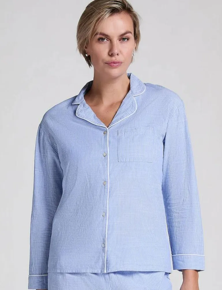 JACKET LS COTTON STRIPE - Överdelar