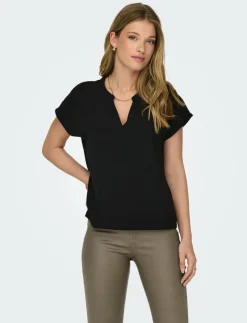 JDYLION LIFE S/S TOP WVN NOOS - T-shirts