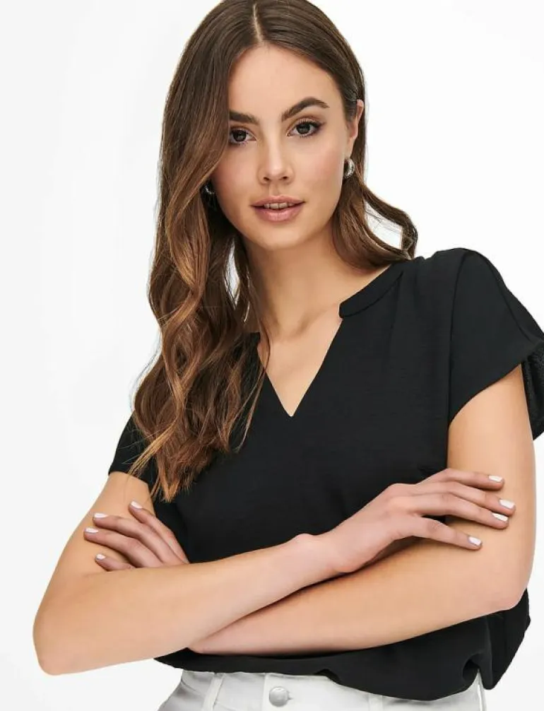 JDYLION LIFE S/S TOP WVN NOOS - T-shirts