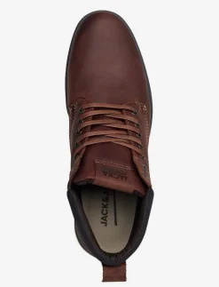 JFWTUBAR LEATHER BRANDY SN - Kängor med snörning