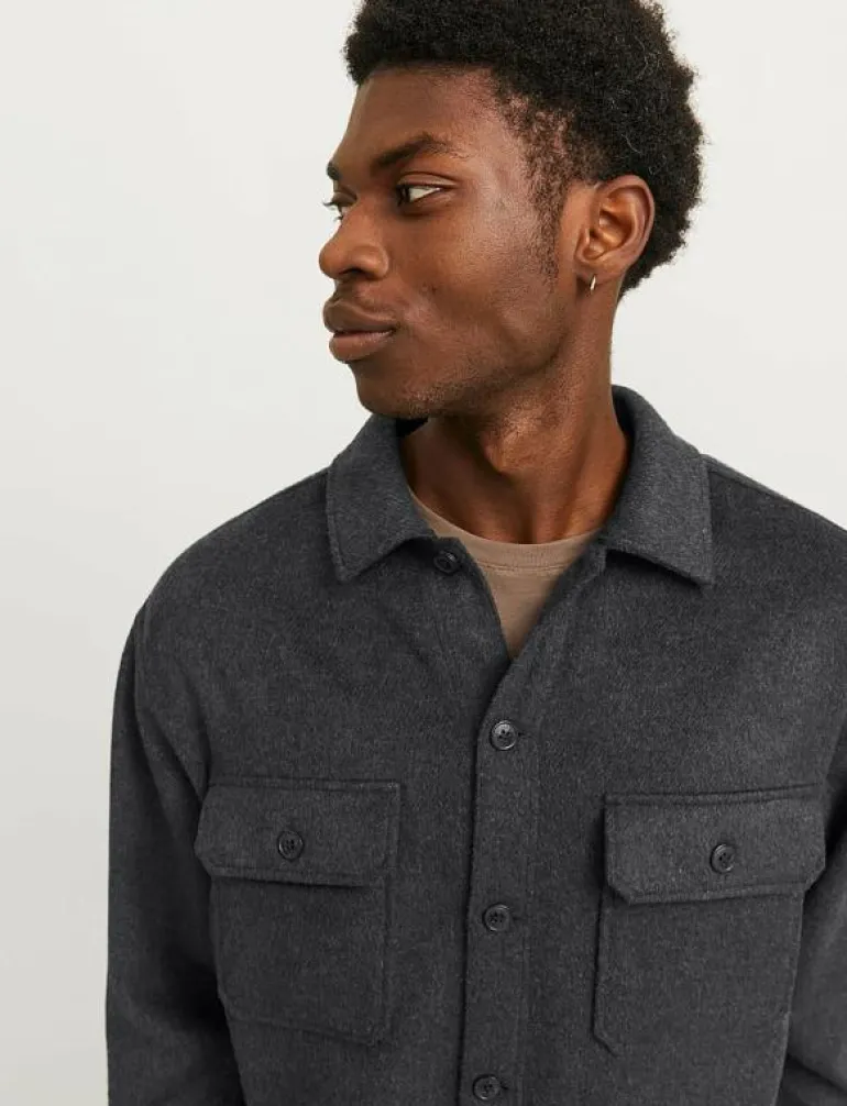 JJEBRADLEY OLLIE OVERSHIRT LS NOOS - Flanellskjortor