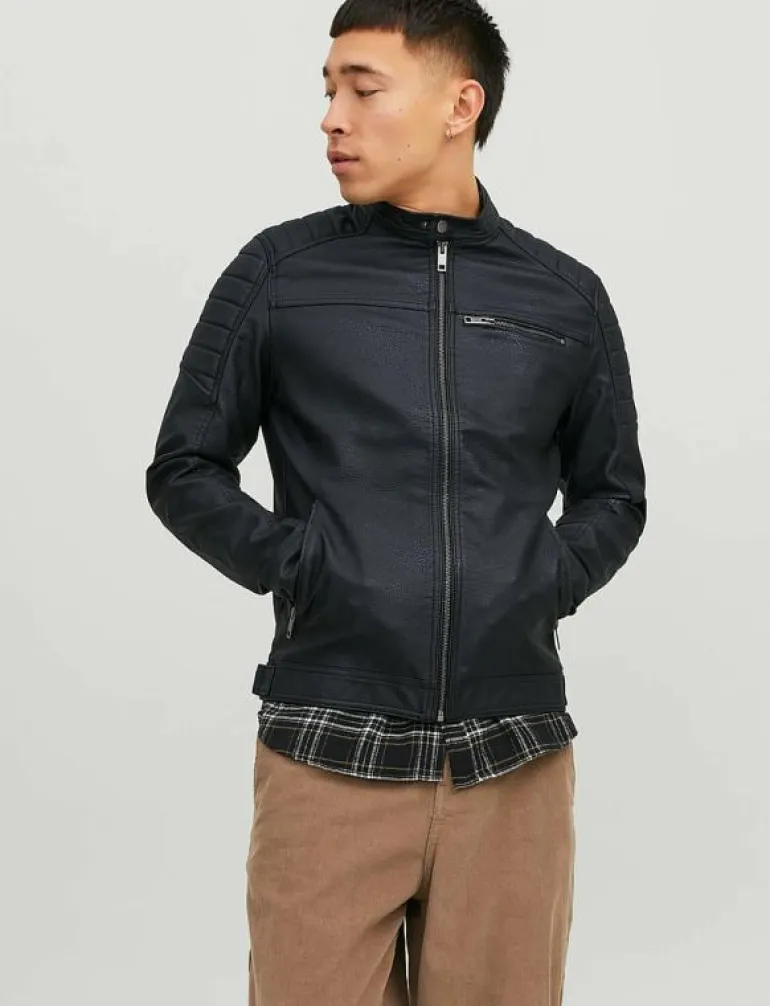 JJEROCKY JACKET NOOS - Skinnjackor