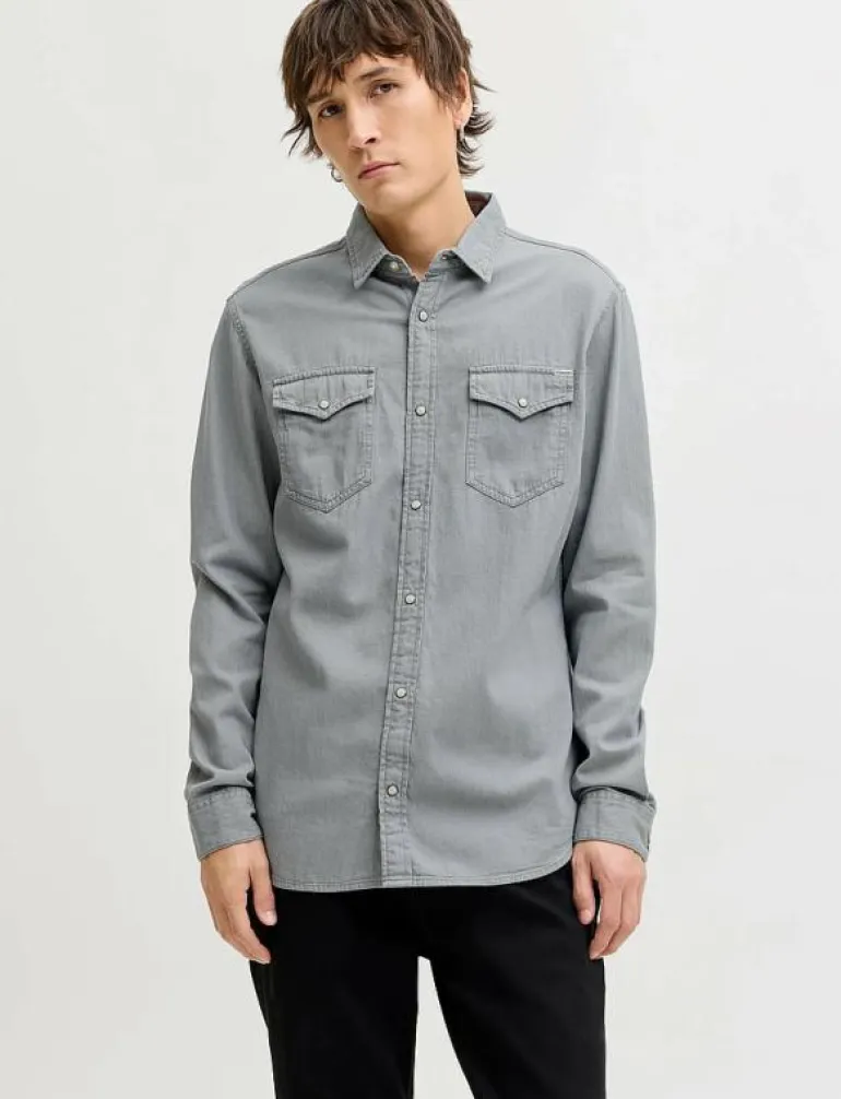 JJESHERIDAN SHIRT L/S NOOS - Jeansskjortor
