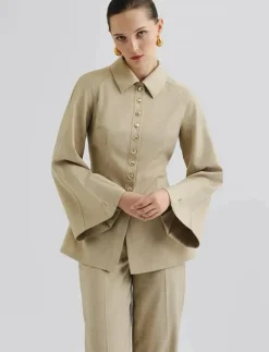 Joan Tailored Fitted Button shirt - Långärmade