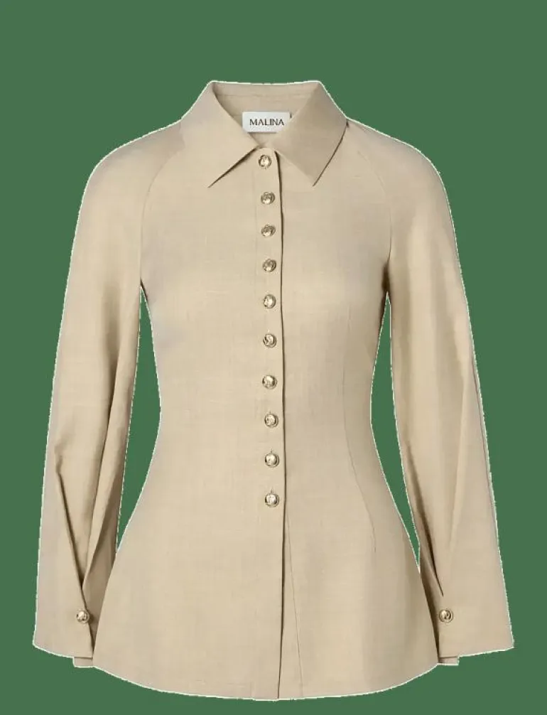 Joan Tailored Fitted Button shirt - Långärmade
