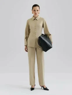 Joan Tailored Fitted Button shirt - Långärmade