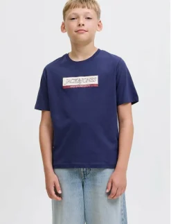 JORINWOOD BLOCK BRAND TEE SS CN NOOS JNR - Kortärmade