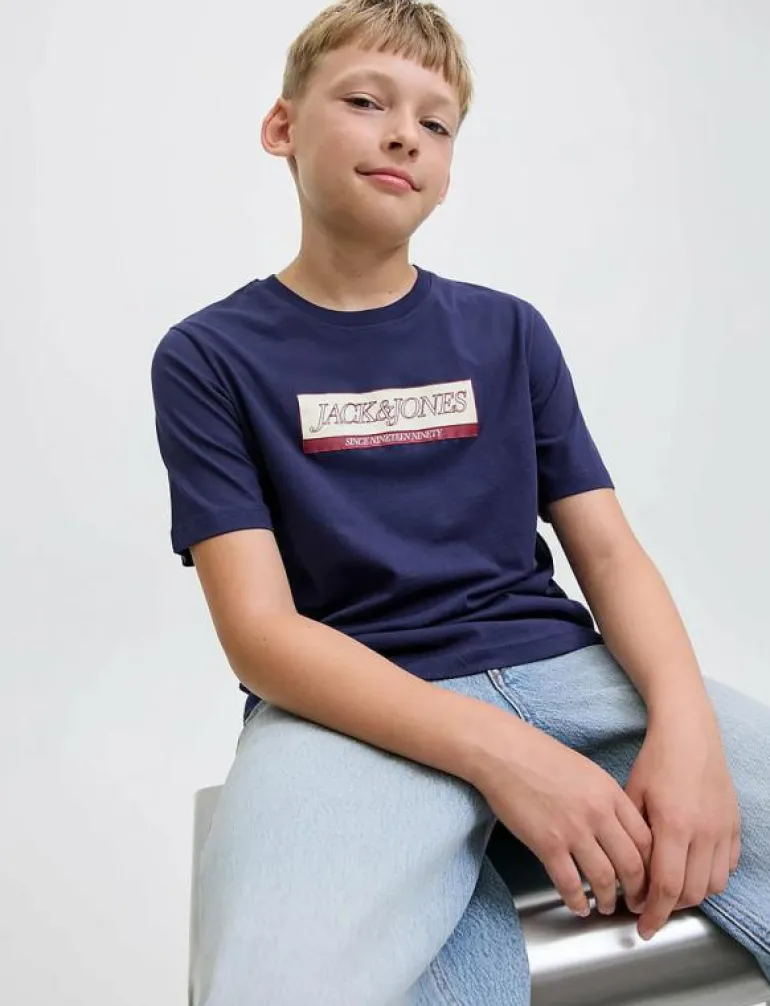 JORINWOOD BLOCK BRAND TEE SS CN NOOS JNR - Kortärmade