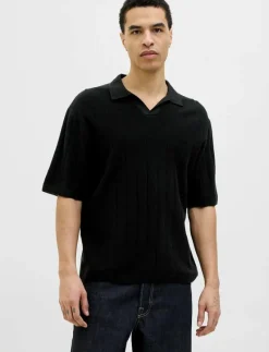 JORVARENNA KNIT SS SPLIT NECK - Kortärmade pikéer