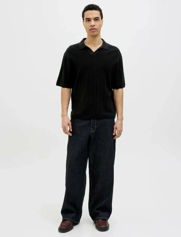 JORVARENNA KNIT SS SPLIT NECK - Kortärmade pikéer