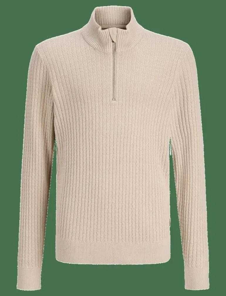 JPRBLUBARKLEY KNIT HALF ZIP JNR - Stickade tröjor