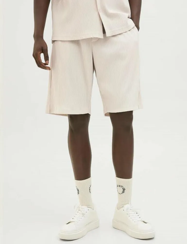 JPSTKARL INTERLUDE PLISSE SHORTS MID - Shorts