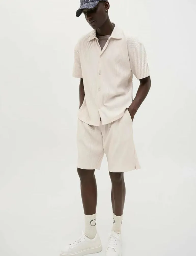JPSTKARL INTERLUDE PLISSE SHORTS MID - Shorts