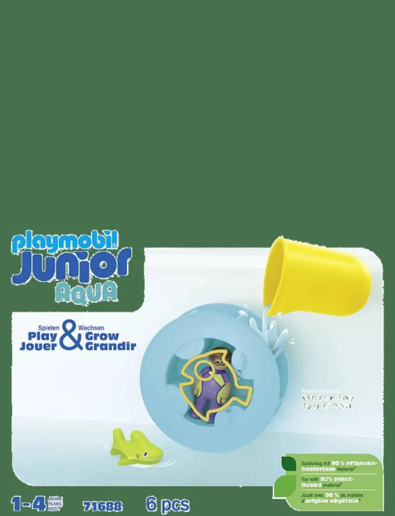 JUNIOR Aqua Water Wheel with Baby Shark - 71688 - Playmobil 1.2.3 Aqua