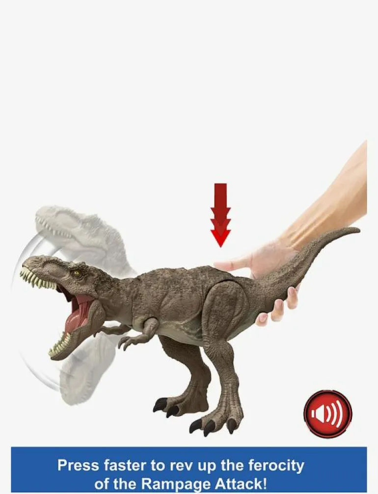 Jurassic World Chaos Theory All-Out Attack Tyrannosaurus Rex Dinosaur Action Figure Toy - Djur