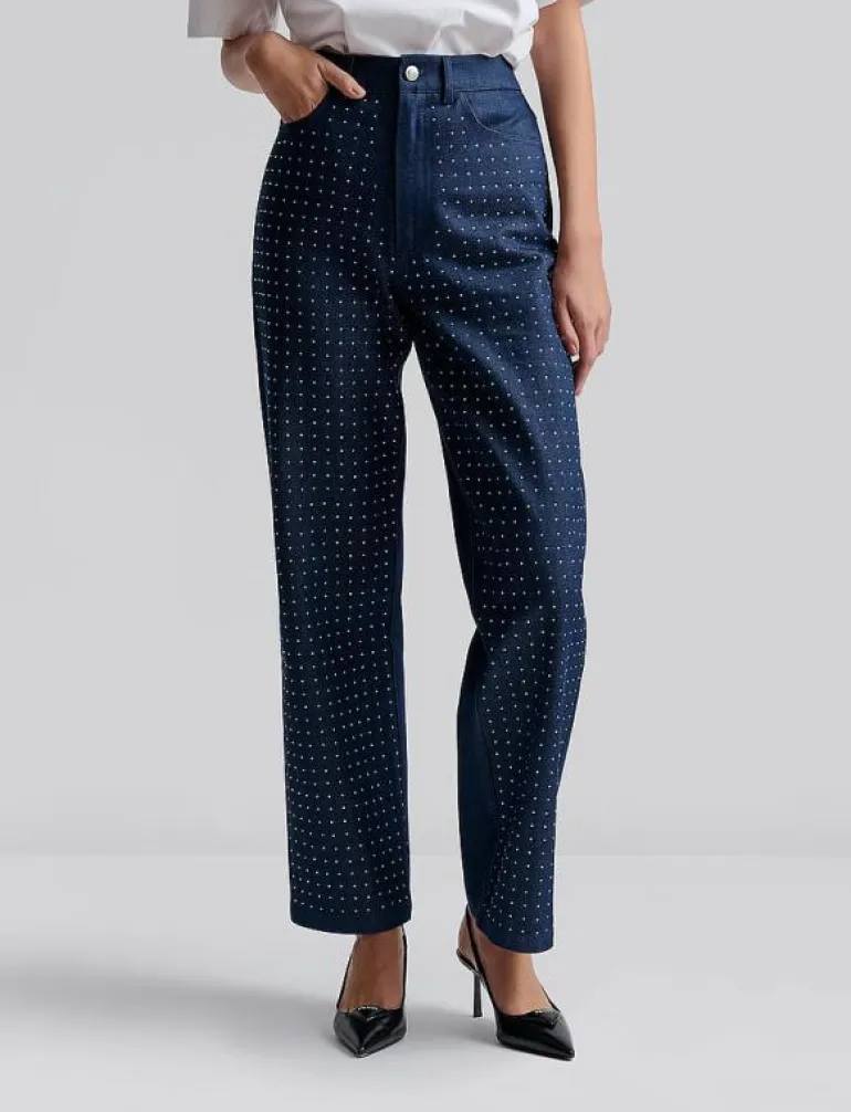 Kendra High waisted rhinestone Jeans - Vida byxor