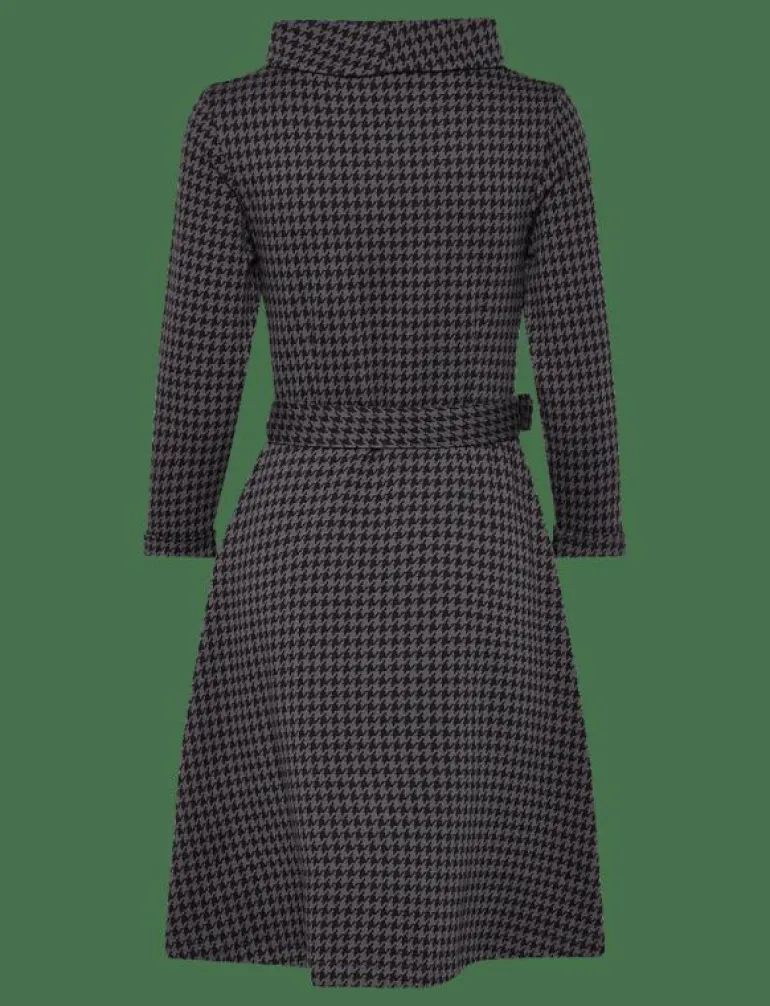 Kim Houndstooth Dress - Midiklänningar