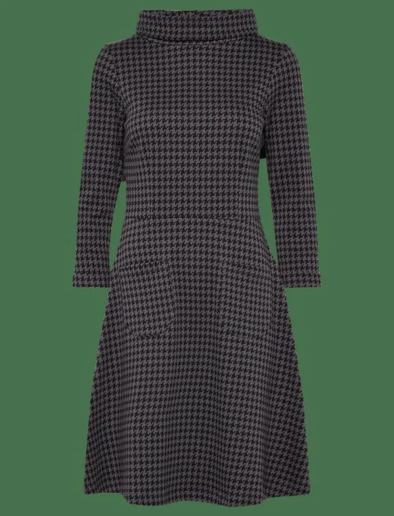 Kim Houndstooth Dress - Midiklänningar