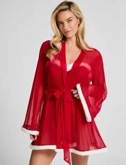 KIMONO MESH SANTA - Morgonrock