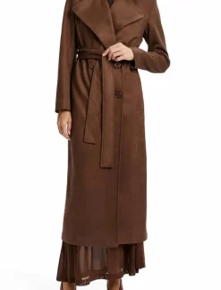 KIRA VEGAN SUEDE TRENCH COAT - Trenchcoats