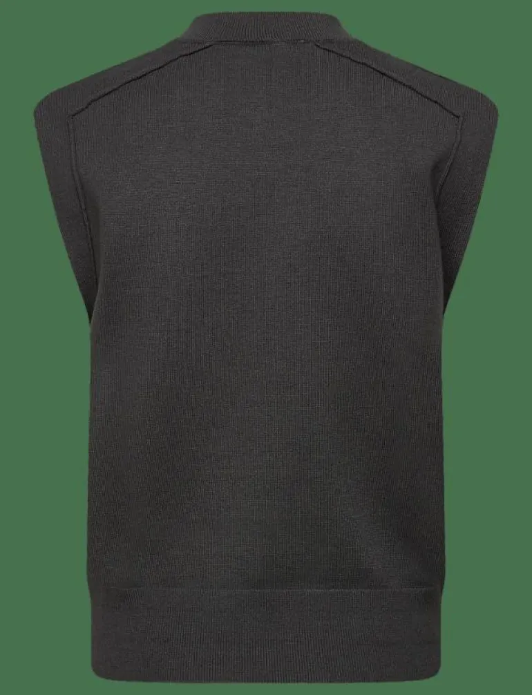 Knitted waistcoat with seam detail - Stickade västar