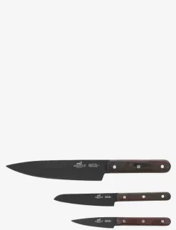 Knivset Phenix 3 delar Svart/Trä - Knivset