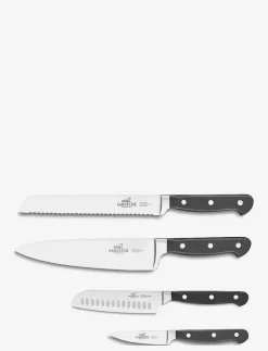 Knivset Pluton 4 delar Stål/Svart - Knivset