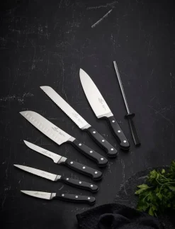 Knivset Pluton 7 delar Stål/Svart - Knivset