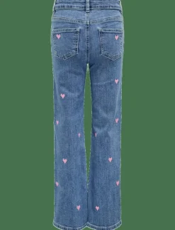 KOGJUICY WIDE LEG HEART EMB JEANS NOOS - Bootcut jeans