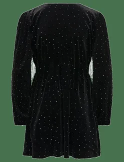 KOGVELLA L/S O-NECK VELVET DRESS JRS - Festklänningar