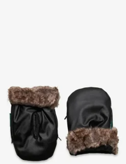 KONG.WALTHER Black Fur Stroller Gloves - Barnvagnstillbehör
