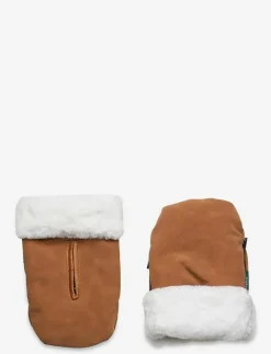 KONG.WALTHER Brown Faux Suede Stroller Gloves - Barnvagnstillbehör