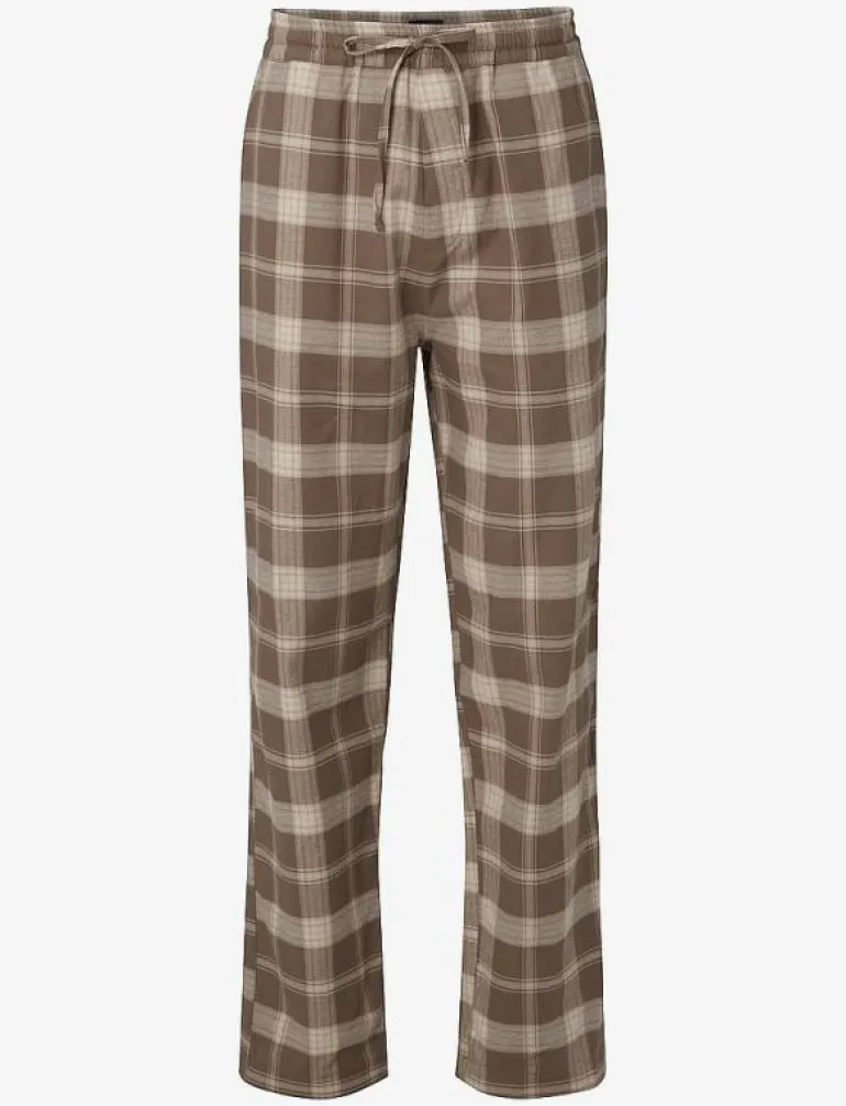 Konrad Organic Cotton Checked Flannel Pajama Pants - Nederdelar